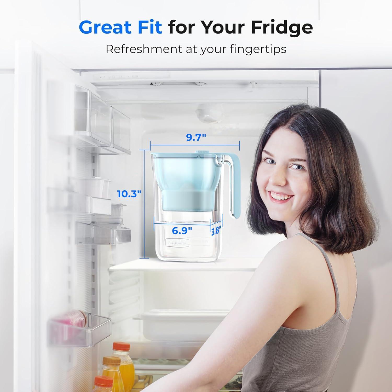 Jarra de Filtro de Agua Waterdrop WD-PT-05B-L 7 Tazas Azul