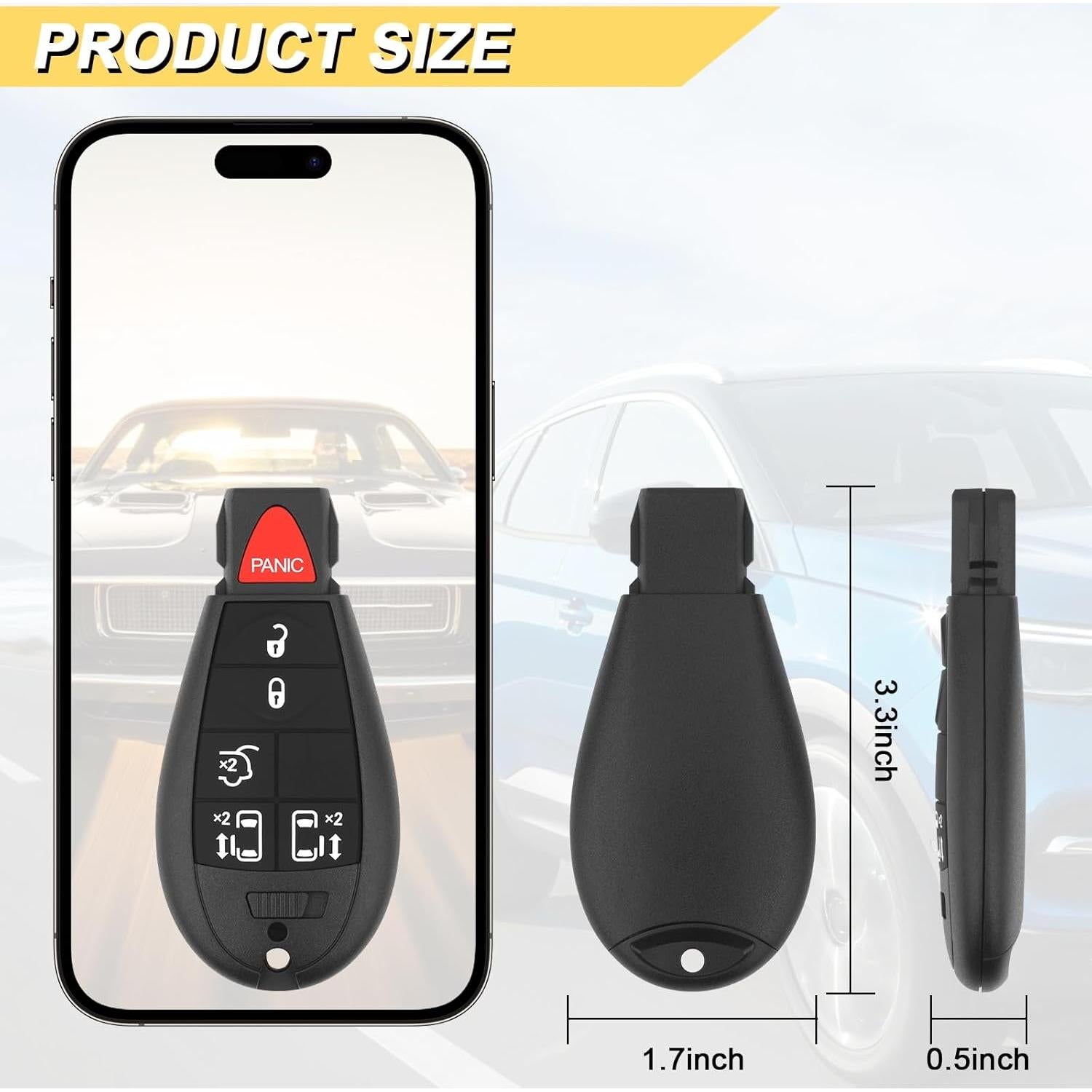 Llavero Reemplazo Dodge Grand Caravan 2008-2020 2 Piezas