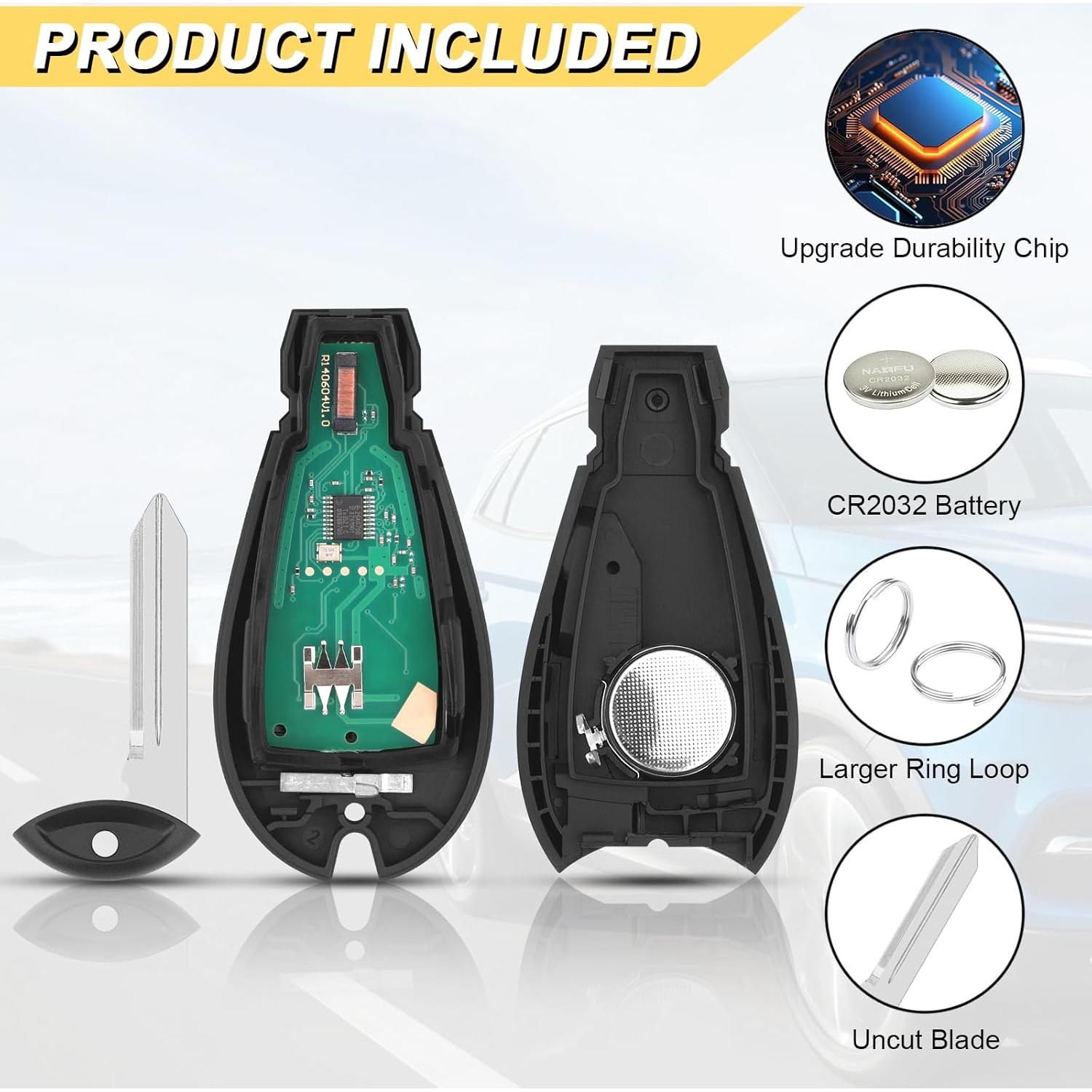 Llavero Reemplazo Dodge Grand Caravan 2008-2020 2 Piezas