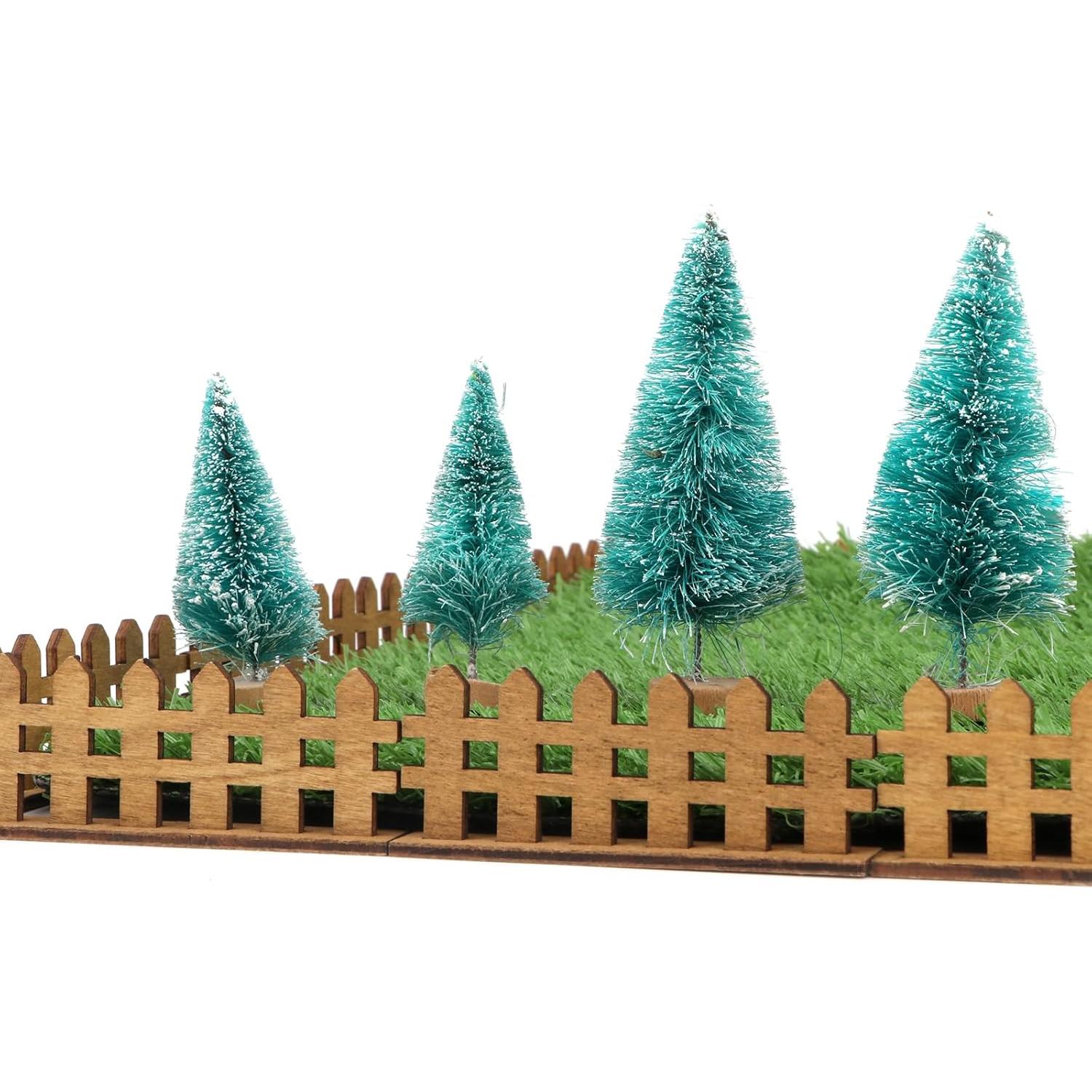 Cerca de Jardín Miniatura Cutemini 8 Piezas Madera 8x3 cm