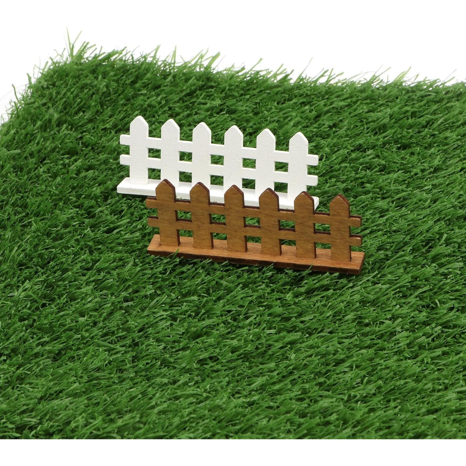 Cerca de Jardín Miniatura Cutemini 8 Piezas Madera 8x3 cm