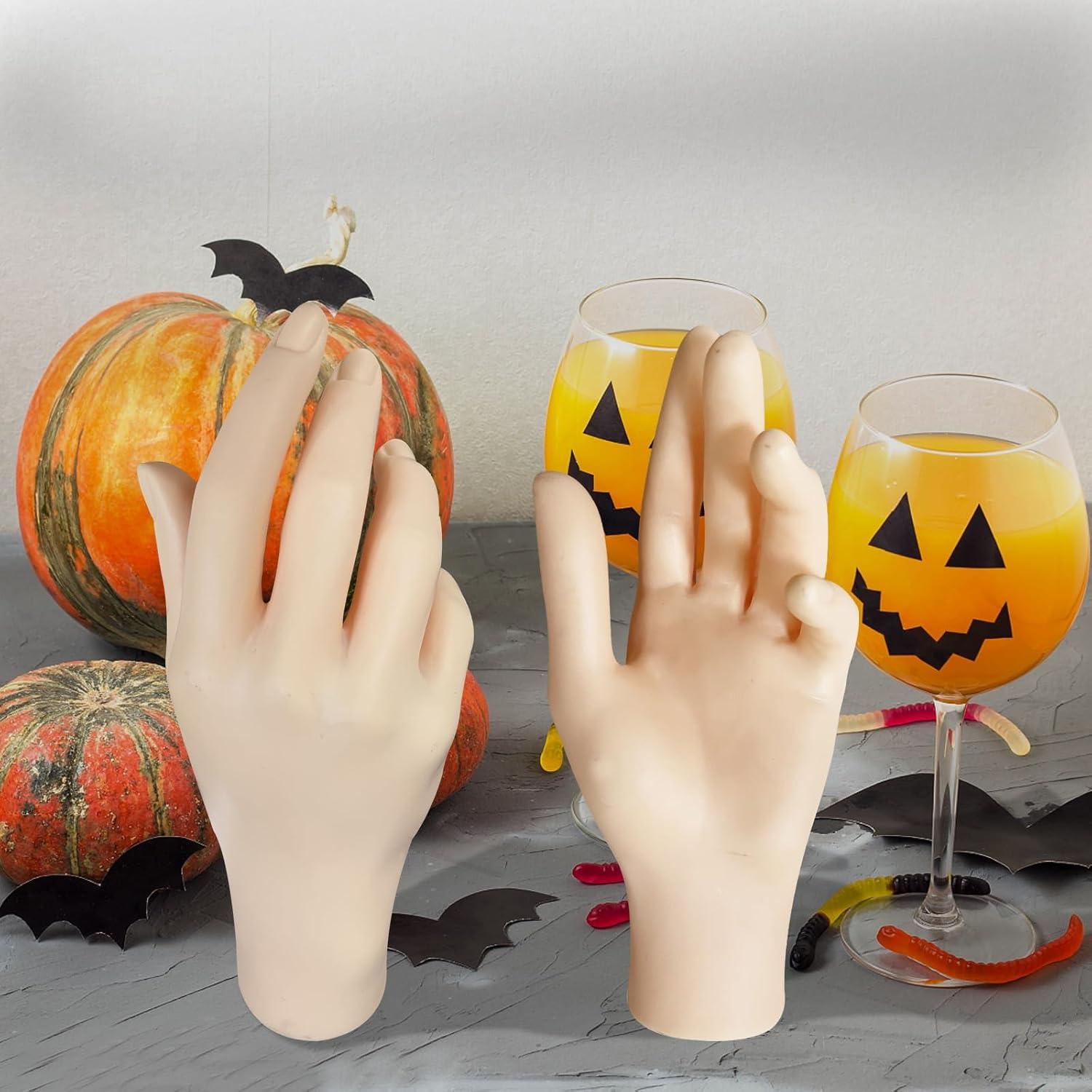 Manos Falsas de Halloween Lodou - 2 Piezas Realistas 20 cm