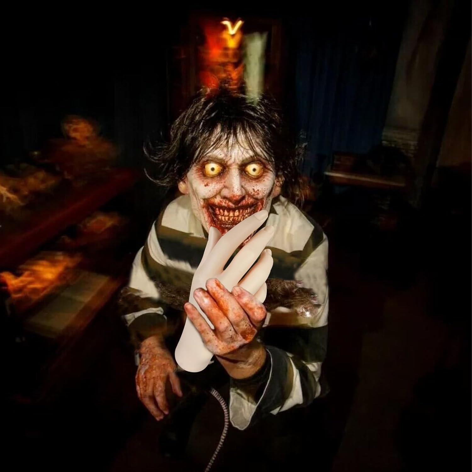 Manos Falsas de Halloween Lodou - 2 Piezas Realistas 20 cm