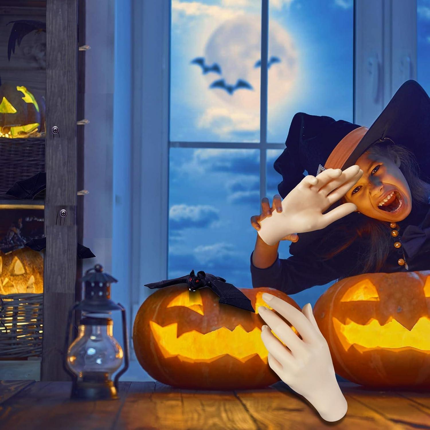 Manos Falsas de Halloween Lodou - 2 Piezas Realistas 20 cm