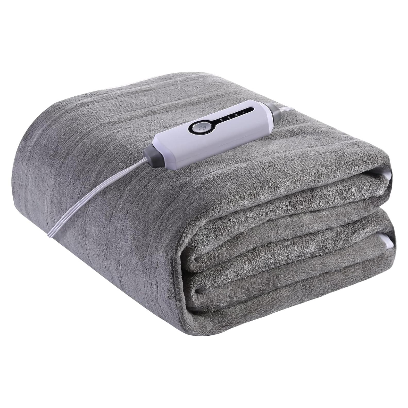 Almohadilla Eléctrica YAKEE Individual 99x191cm Gris Franela