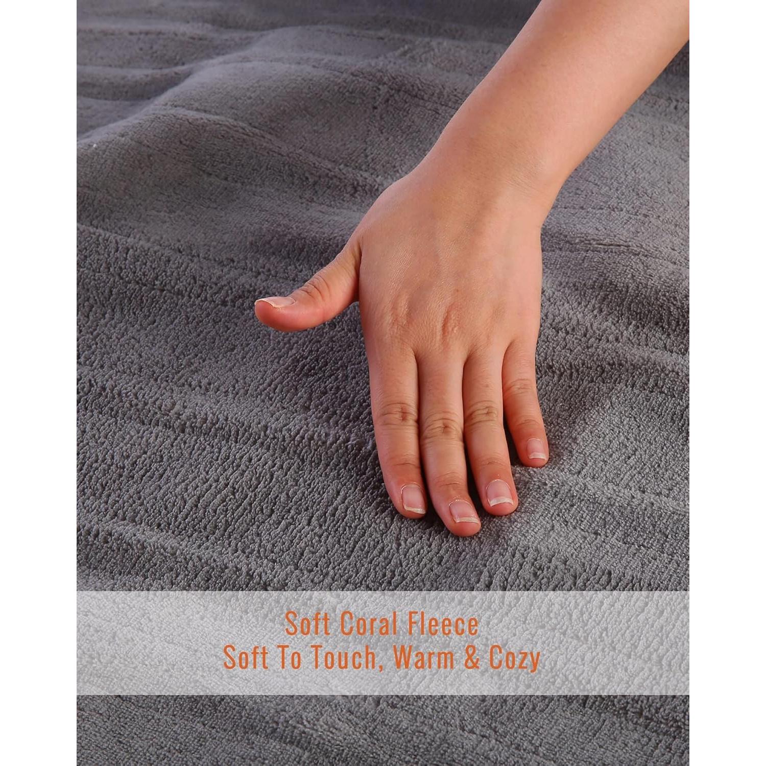 Almohadilla Eléctrica YAKEE Individual 99x191cm Gris Franela