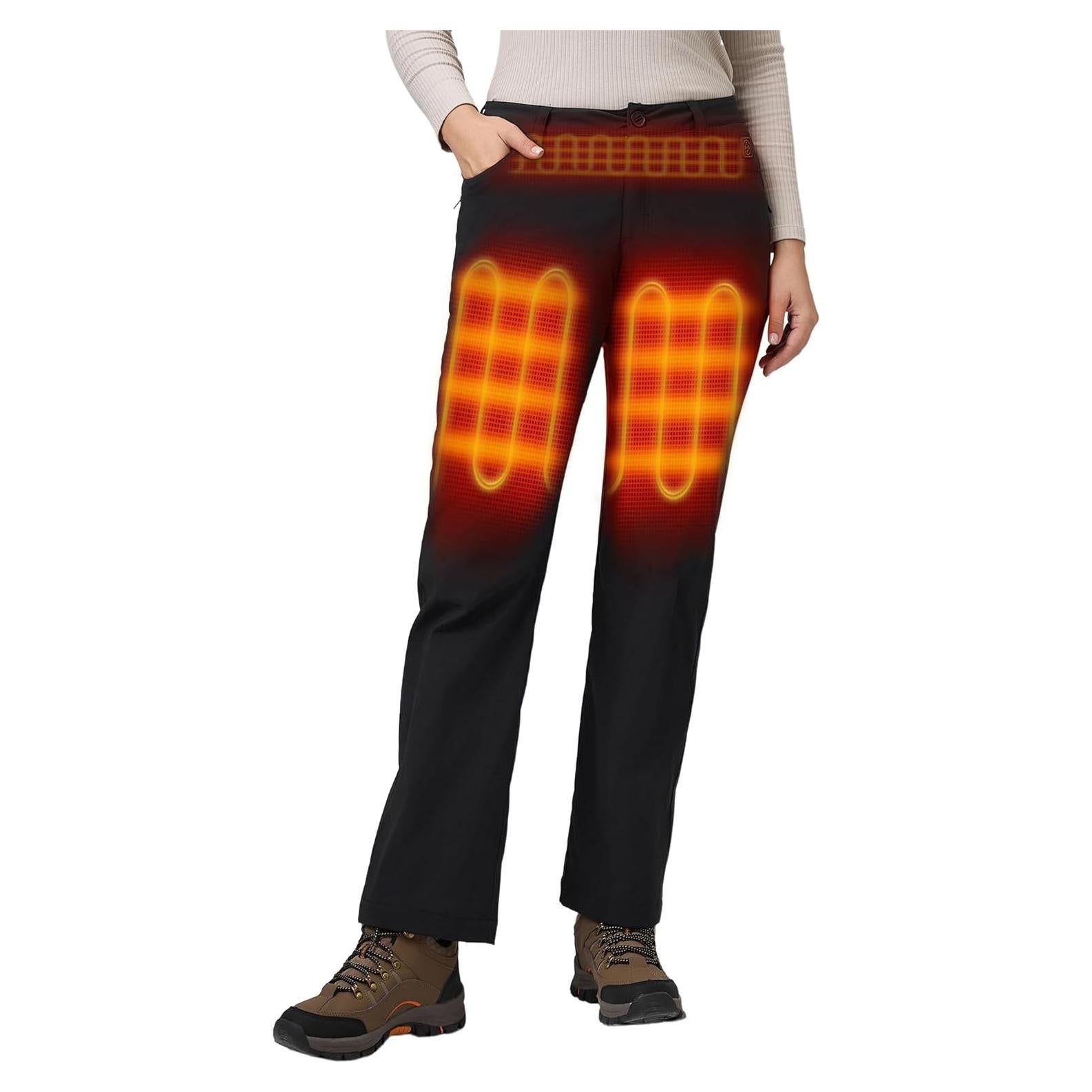 Pantalones Térmicos Casuales para Mujeres ORORO - Negro