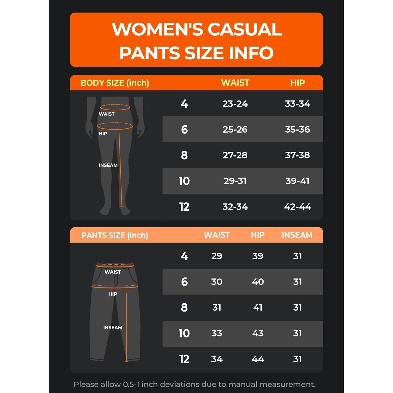 Pantalones Térmicos Casuales para Mujeres ORORO - Negro