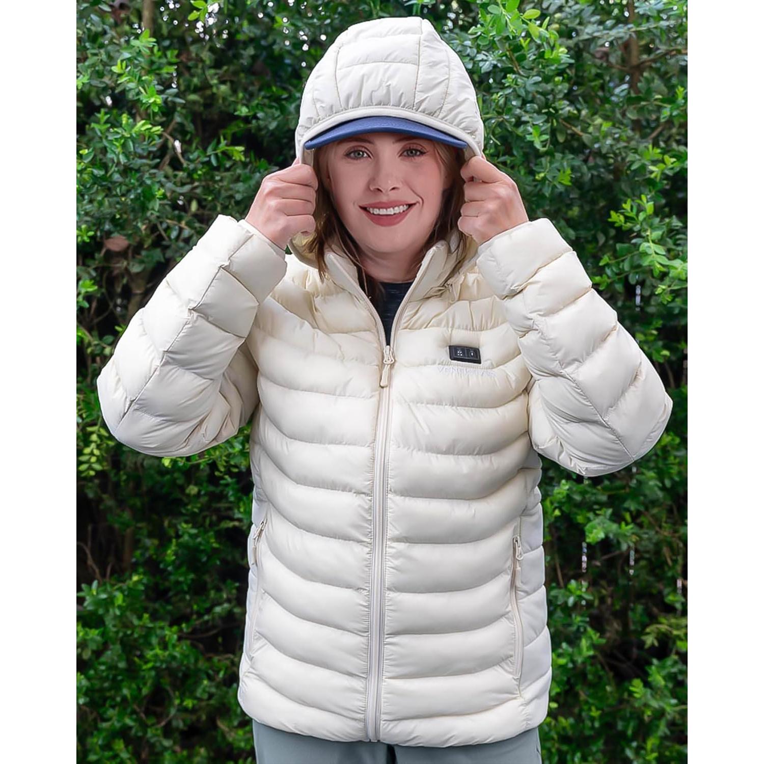 Chaqueta Térmica Unisex Venustas X-Large Beige Resistente al Agua