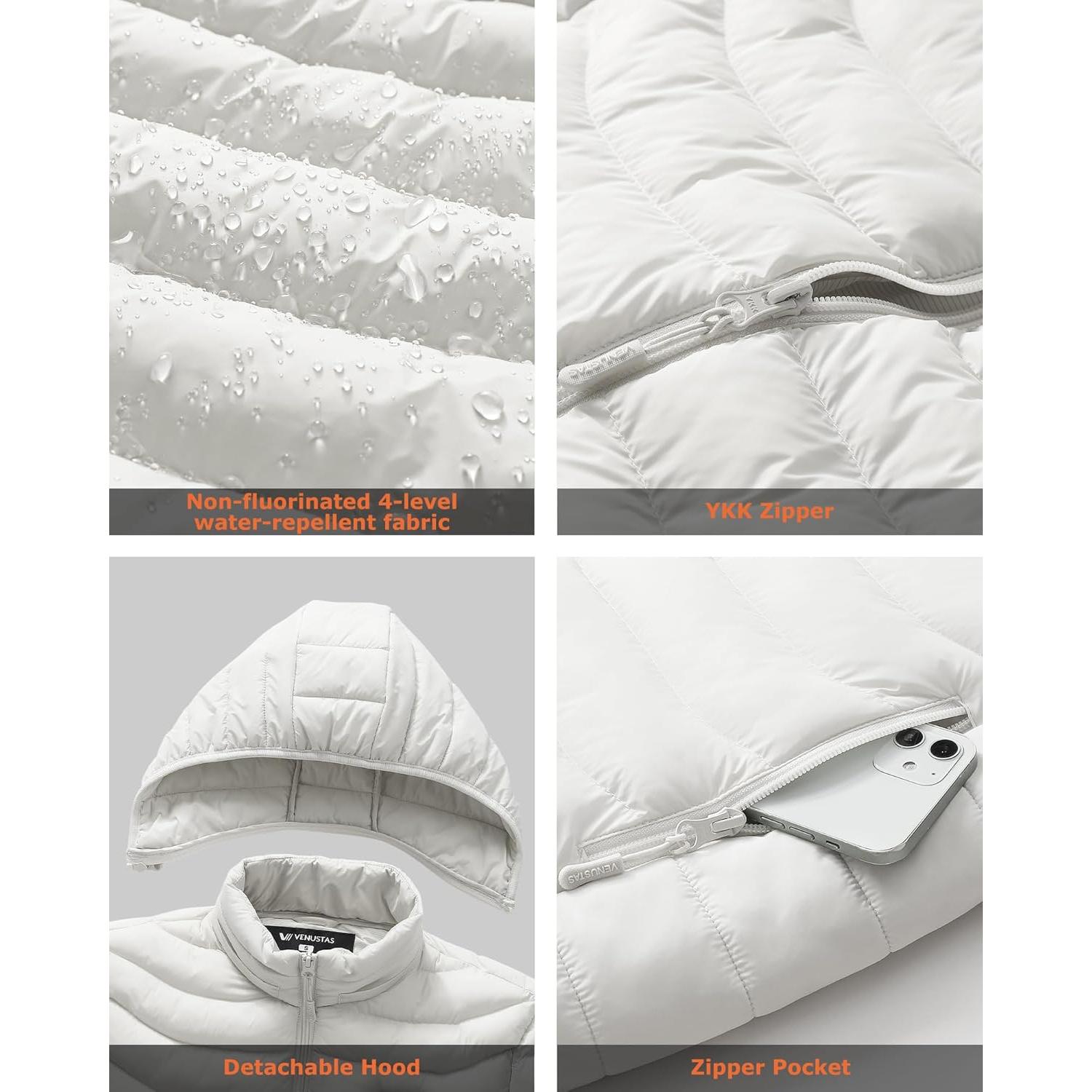 Chaqueta Térmica Unisex Venustas X-Large Beige Resistente al Agua