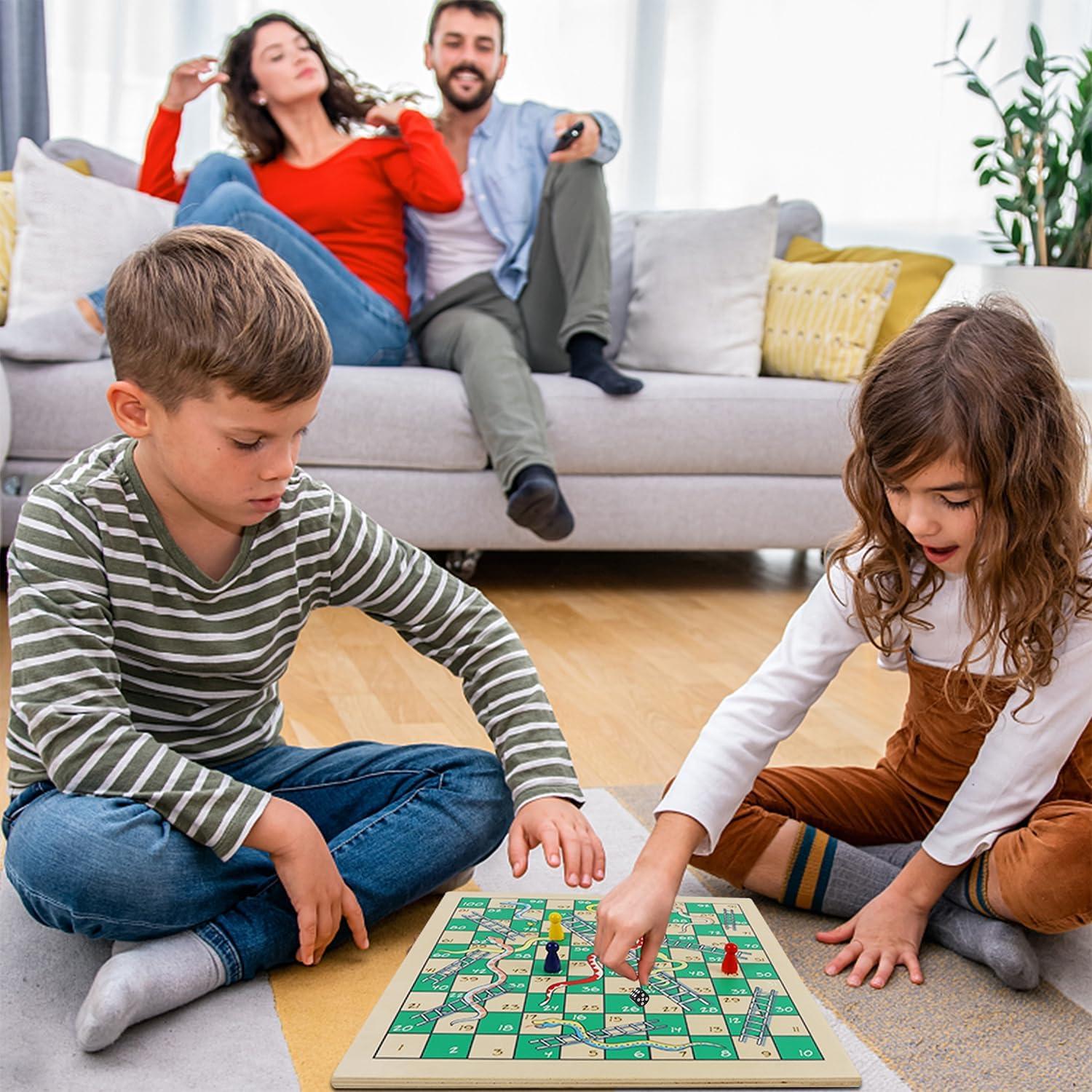 Juego de Mesa 7 en 1 de Madera Juegoal - Ajedrez, Damas y Más