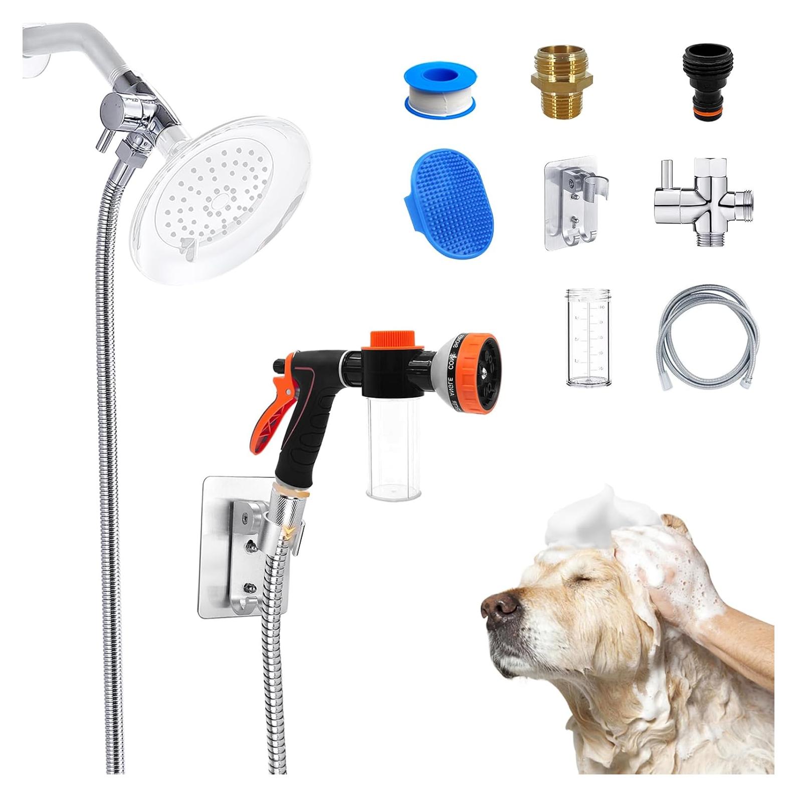 Rociador de manguera AYBBSHOW con dispensador de jabón 2m