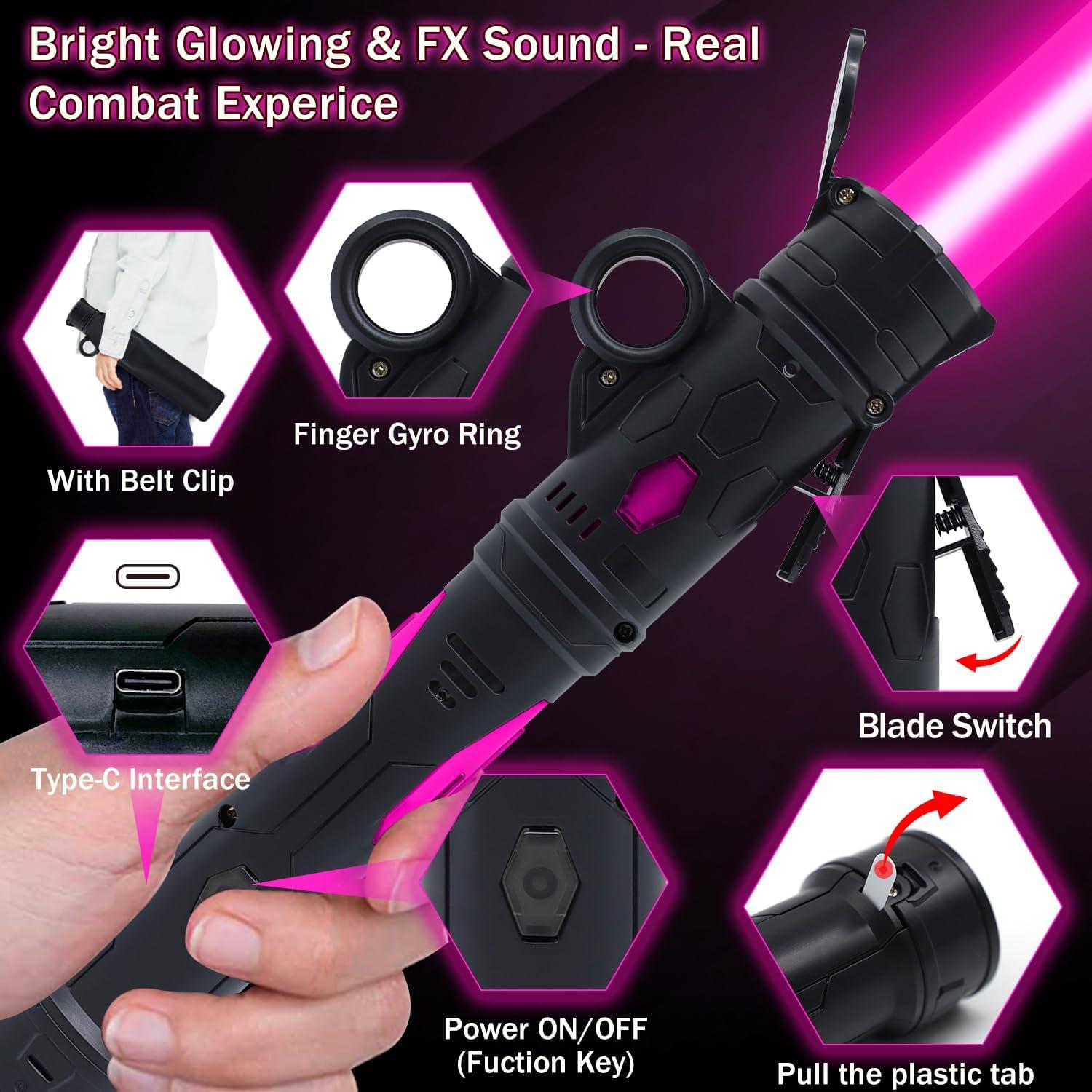 Sable Iluminado Anndofy LED 25 Colores 73.66 cm para Niños