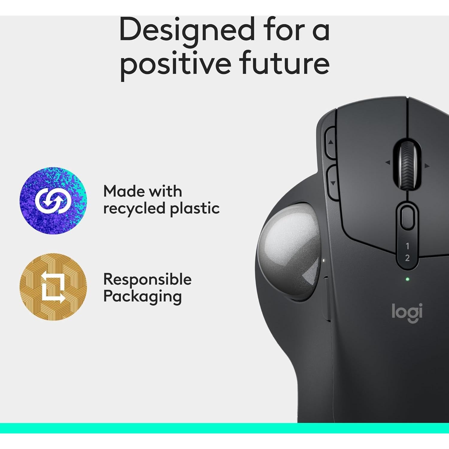 Logitech MX Ergo S Ratón Trackball Inalámbrico Ergonómico