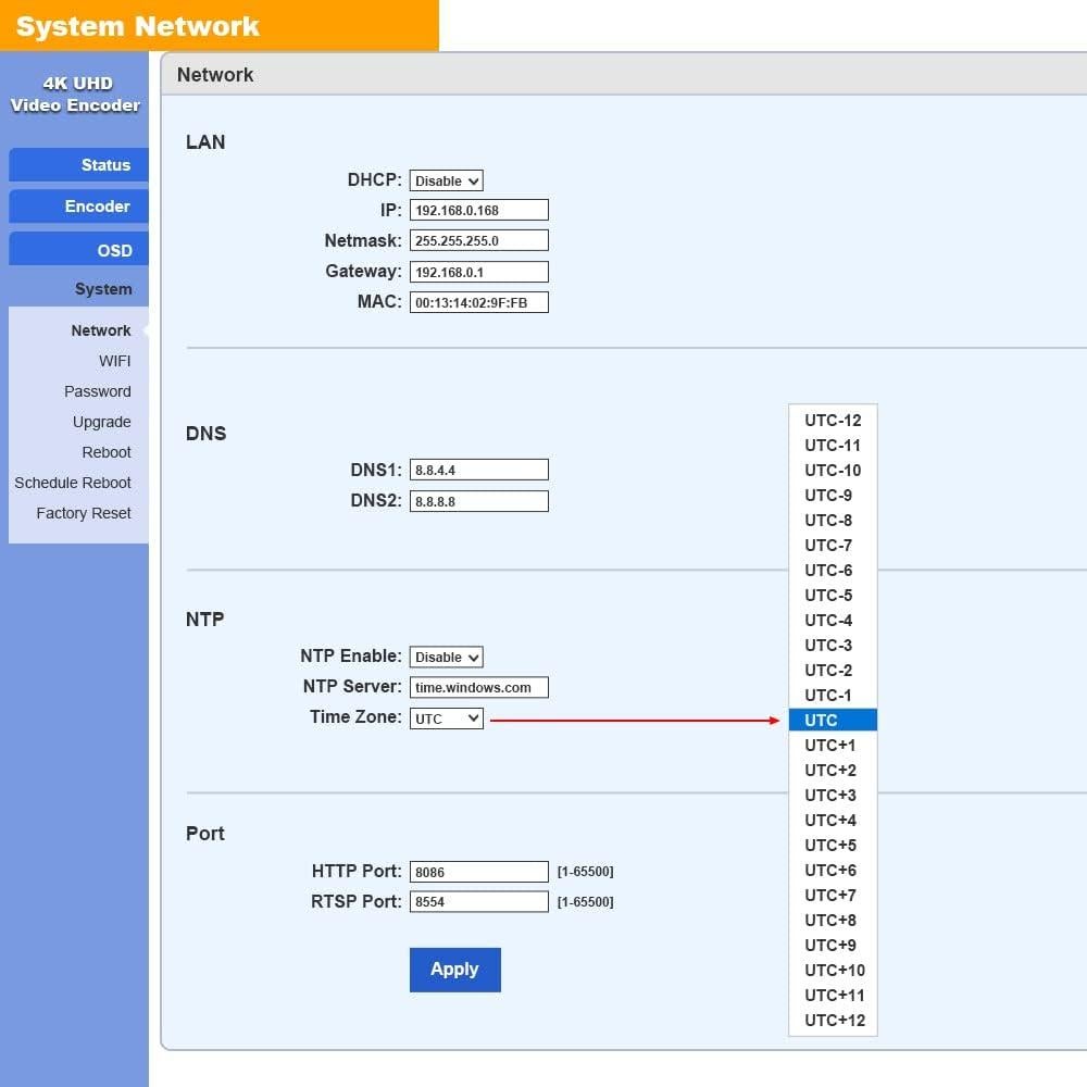 Codificador de Video 4K URay UHE265-1L HDMI a IP para Streaming