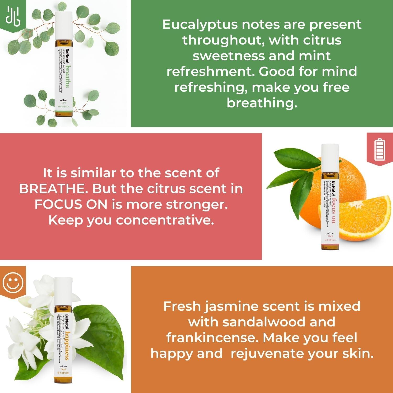 Conjunto de Aceites Esenciales Benatu - Aromaterapia Natural 3x10ml