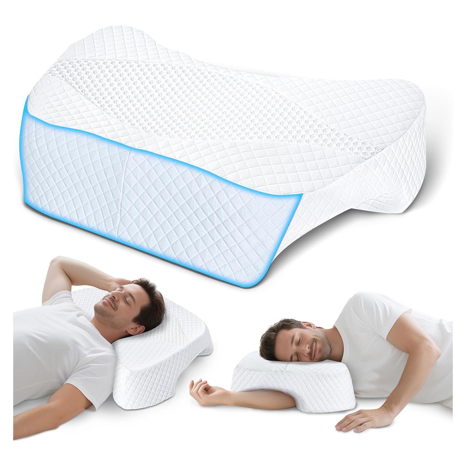Almohada Cervical SAHEYER con Agujeros para Brazo - Espuma de Memoria
