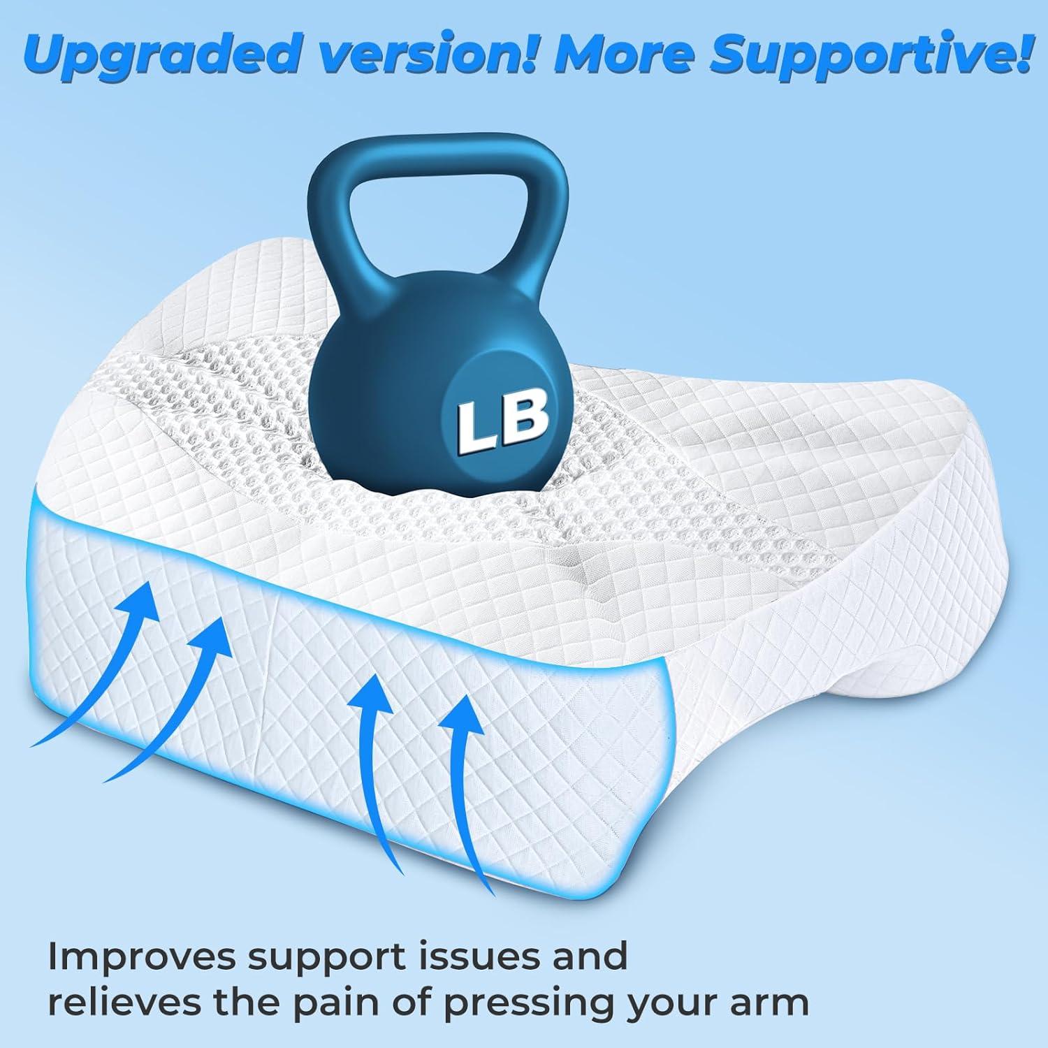 Almohada Cervical SAHEYER con Agujeros para Brazo - Espuma de Memoria