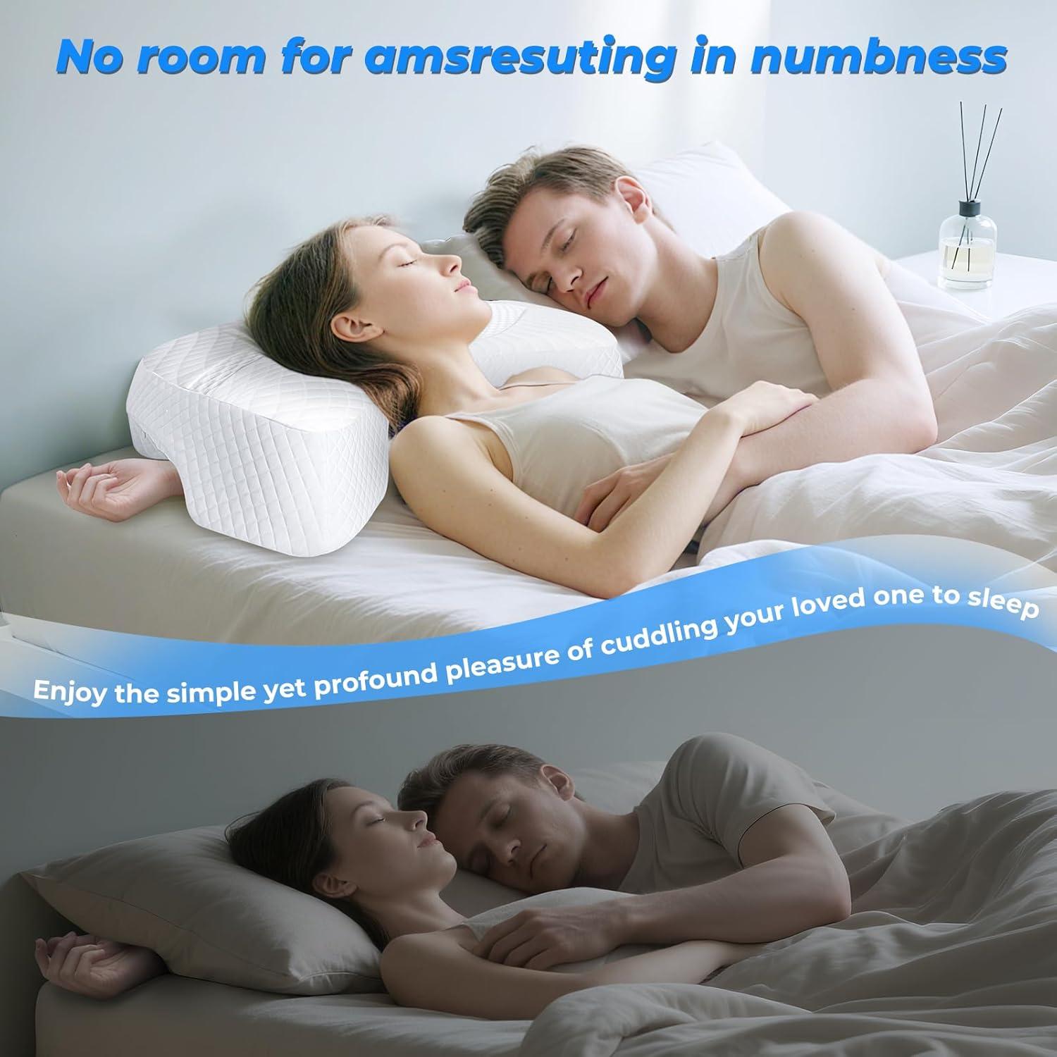 Almohada Cervical SAHEYER con Agujeros para Brazo - Espuma de Memoria