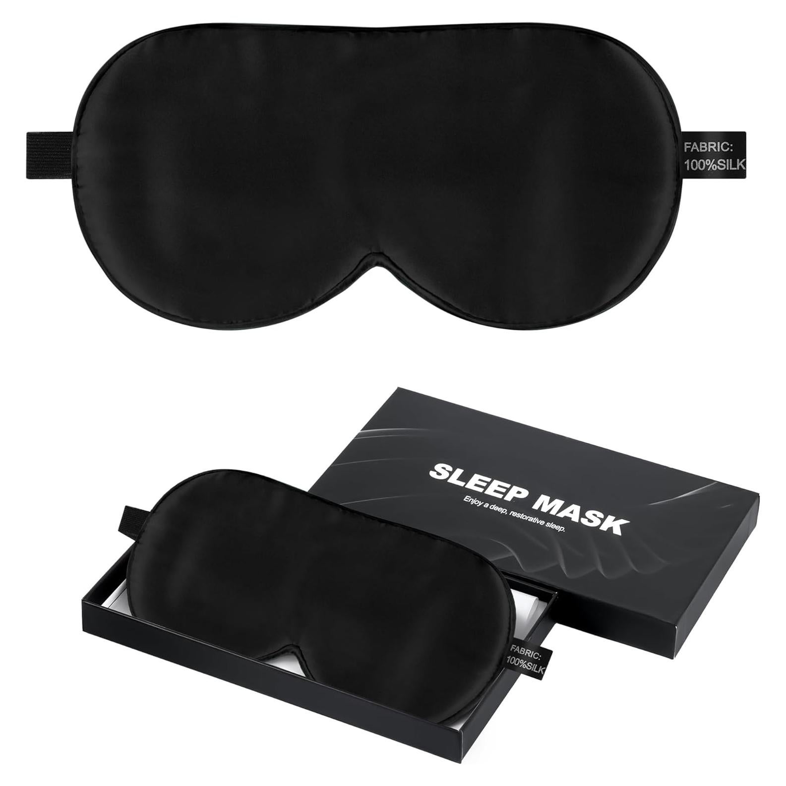 Máscara de Sueño de Seda Morera Pyopbow 22 Momme Ajustable