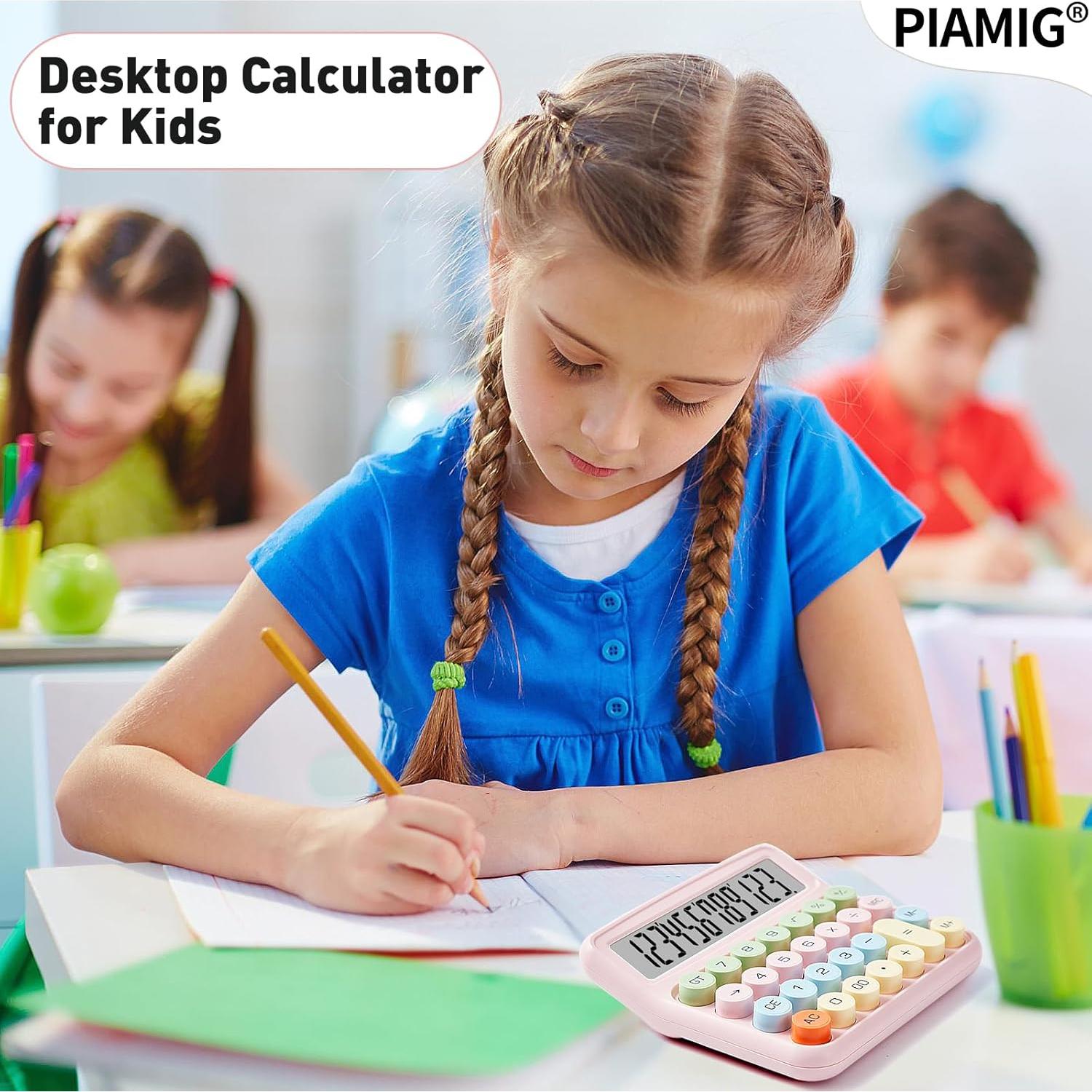 Calculadora Mecánica PIAMIG PMG2403 Rosa 12 Dígitos LCD