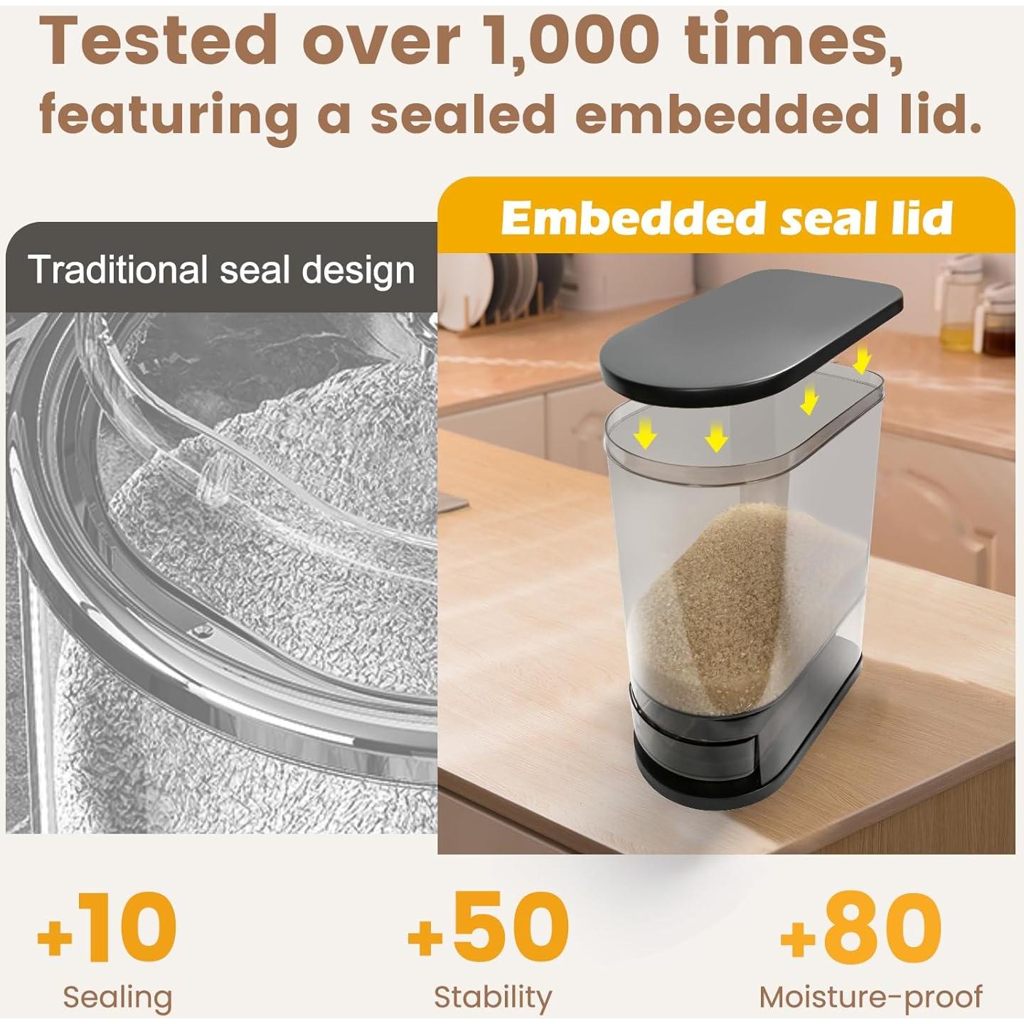 Contenedor de Almacenamiento de Alimentos SYNCVIBE 11.34 kg Negro