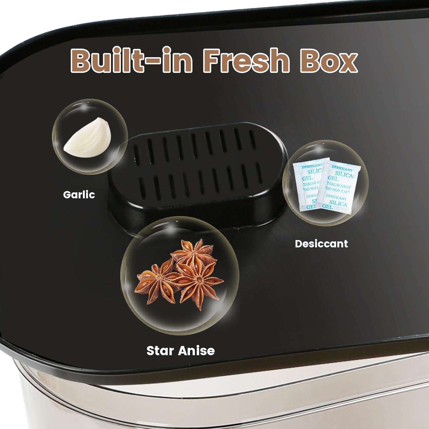 Contenedor de Almacenamiento de Alimentos SYNCVIBE 11.34 kg Negro