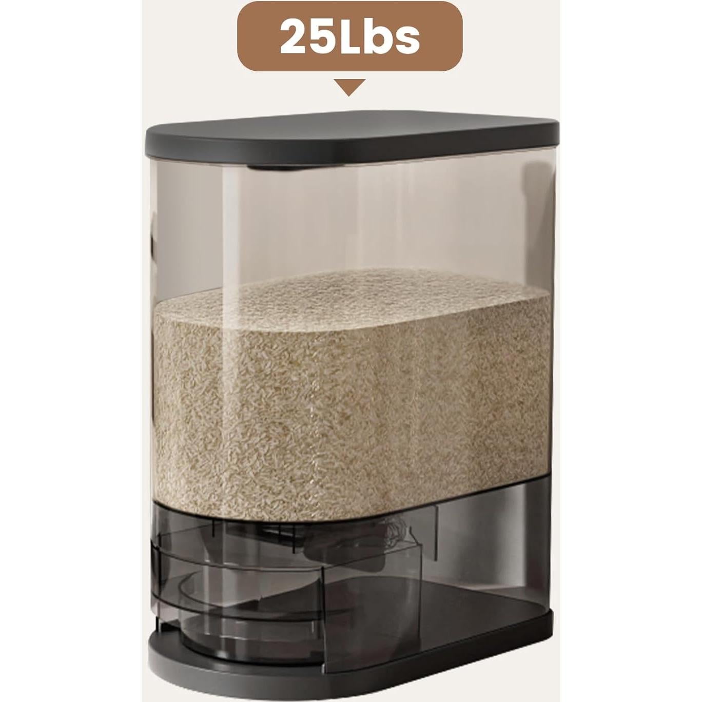 Contenedor de Almacenamiento de Alimentos SYNCVIBE 11.34 kg Negro