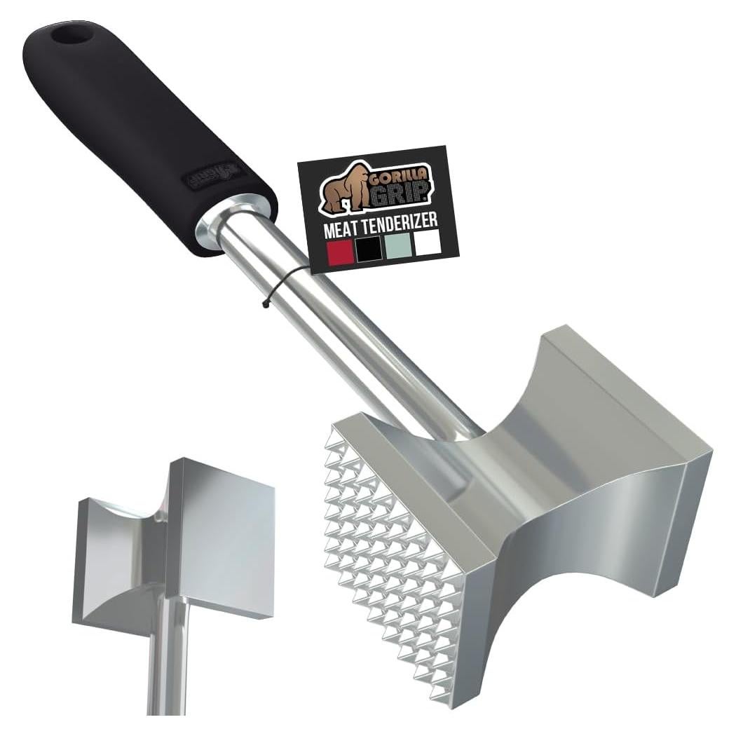 Aplastador de Carne Doble Lado GORILLA GRIP, 0.25 kg, Negro