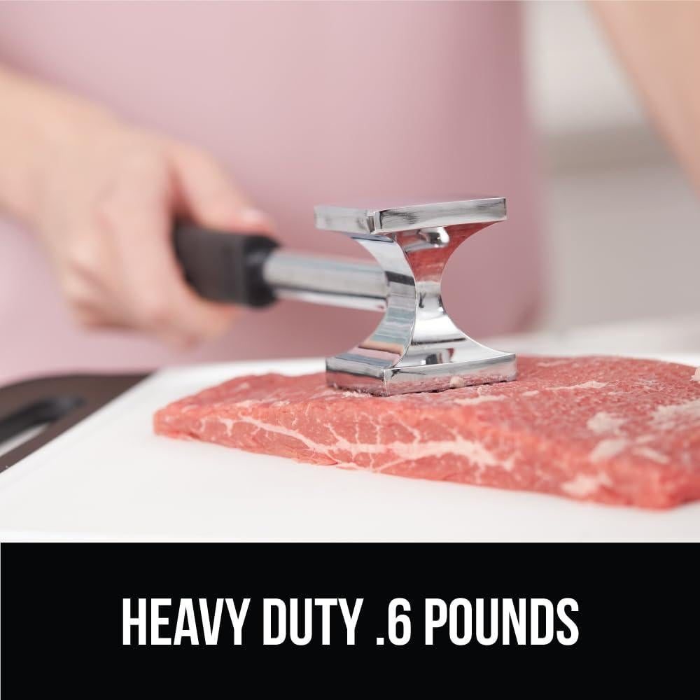 Aplastador de Carne Doble Lado GORILLA GRIP, 0.25 kg, Negro