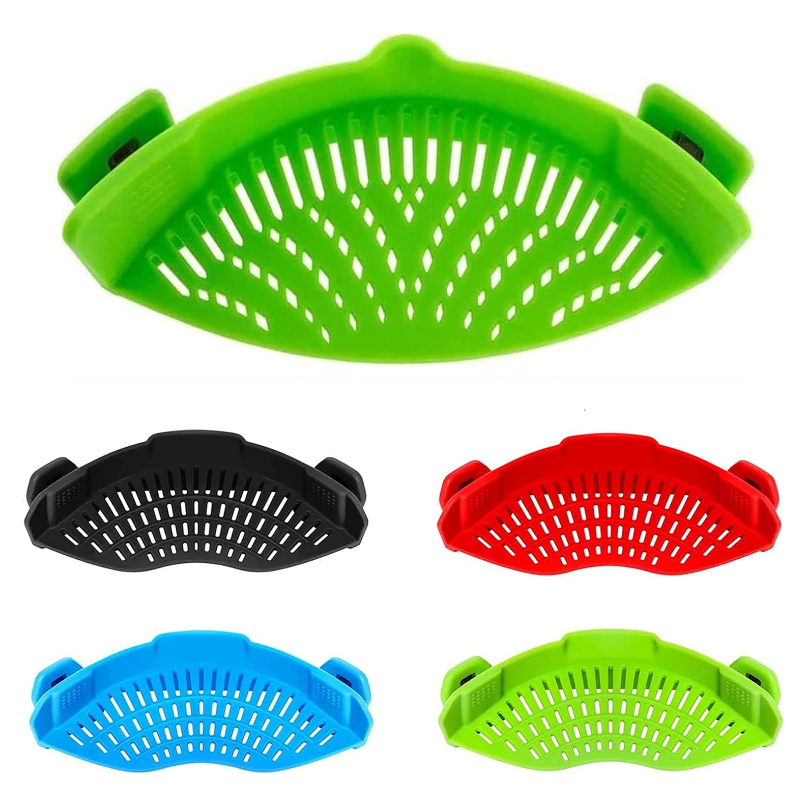 Colador Clip de Silicona UpTuoLi Negro 23x9 cm Resistente al Calor