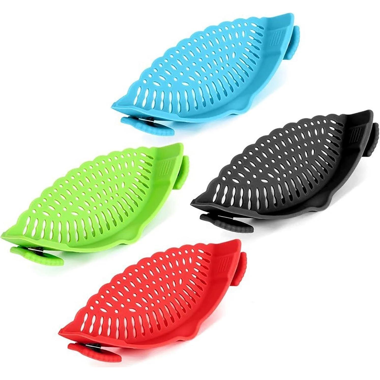 Colador Clip de Silicona UpTuoLi Negro 23x9 cm Resistente al Calor