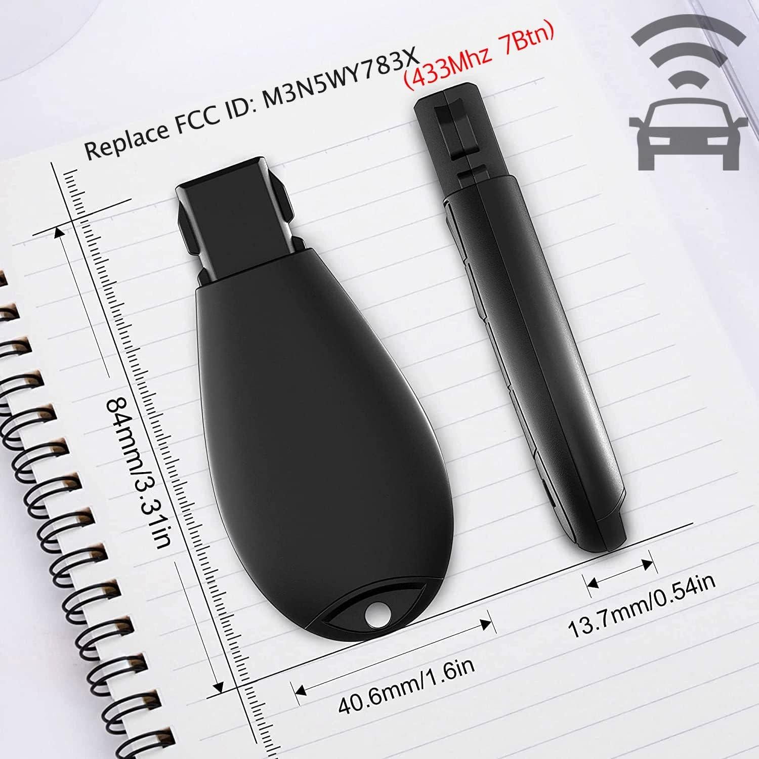 Control Remoto Llavero Dodge Chrysler 2008-2020 Juego de 2