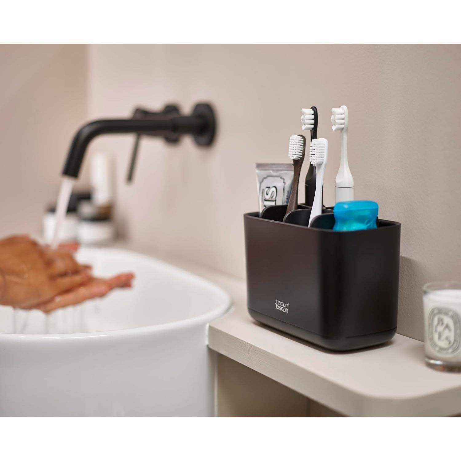 Soporte para Cepillos de Dientes Joseph Joseph Easy-Store Grande Negro