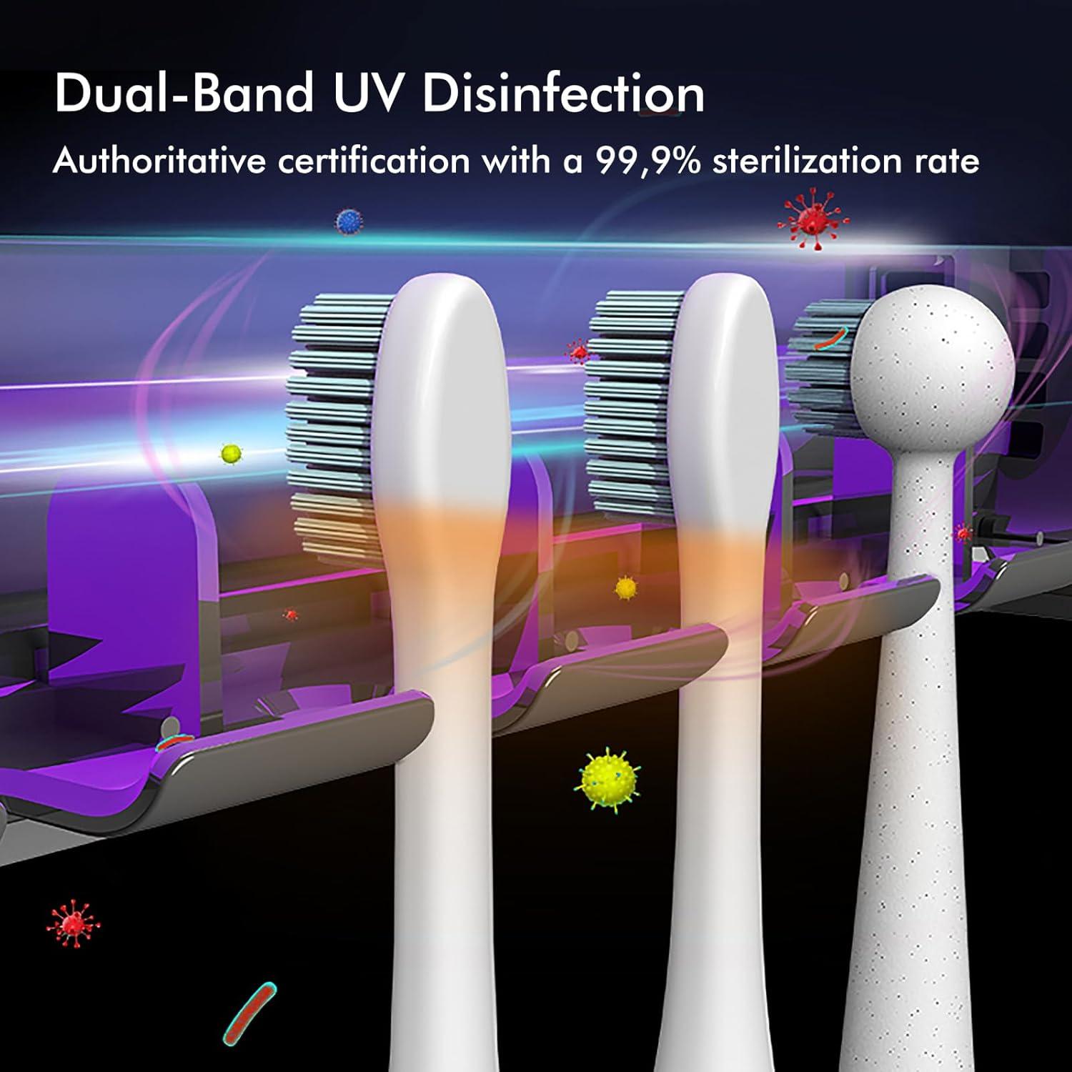 Soporte desinfectante de cepillos de dientes UV-C SwanKiss 5+1