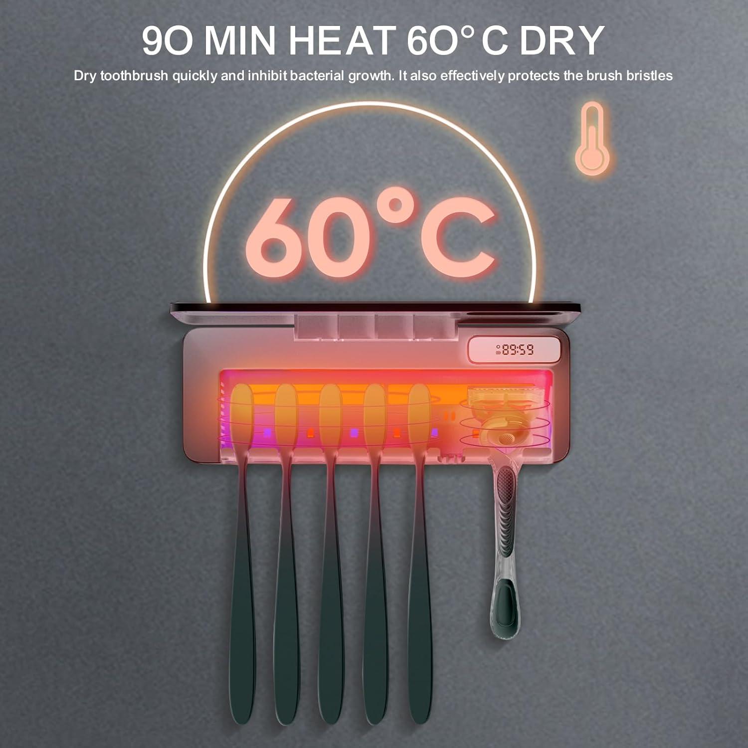 Soporte desinfectante de cepillos de dientes UV-C SwanKiss 5+1