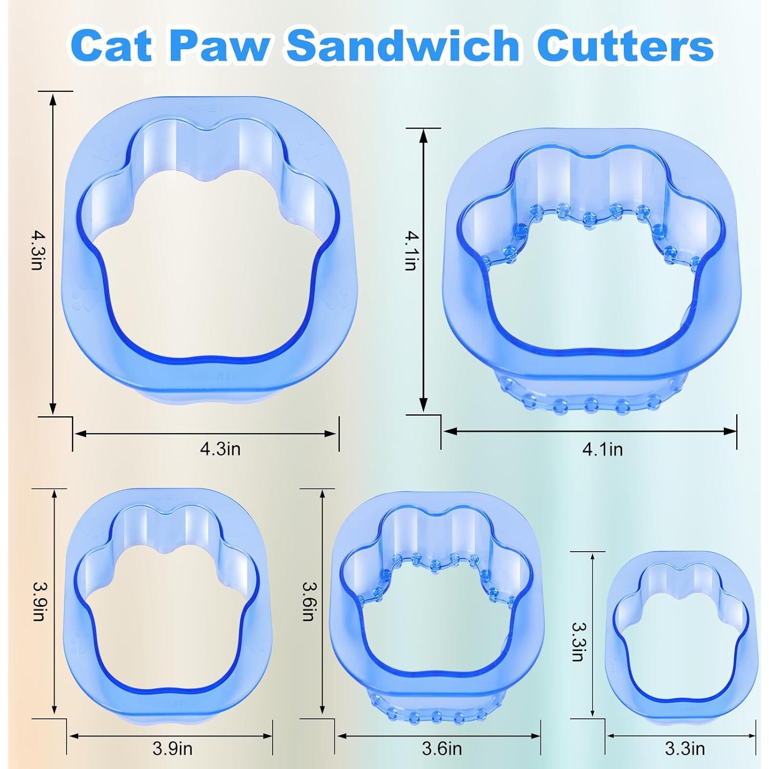 Cortadores de Sándwiches NPET en Forma de Pata de Gato - 5 Pcs