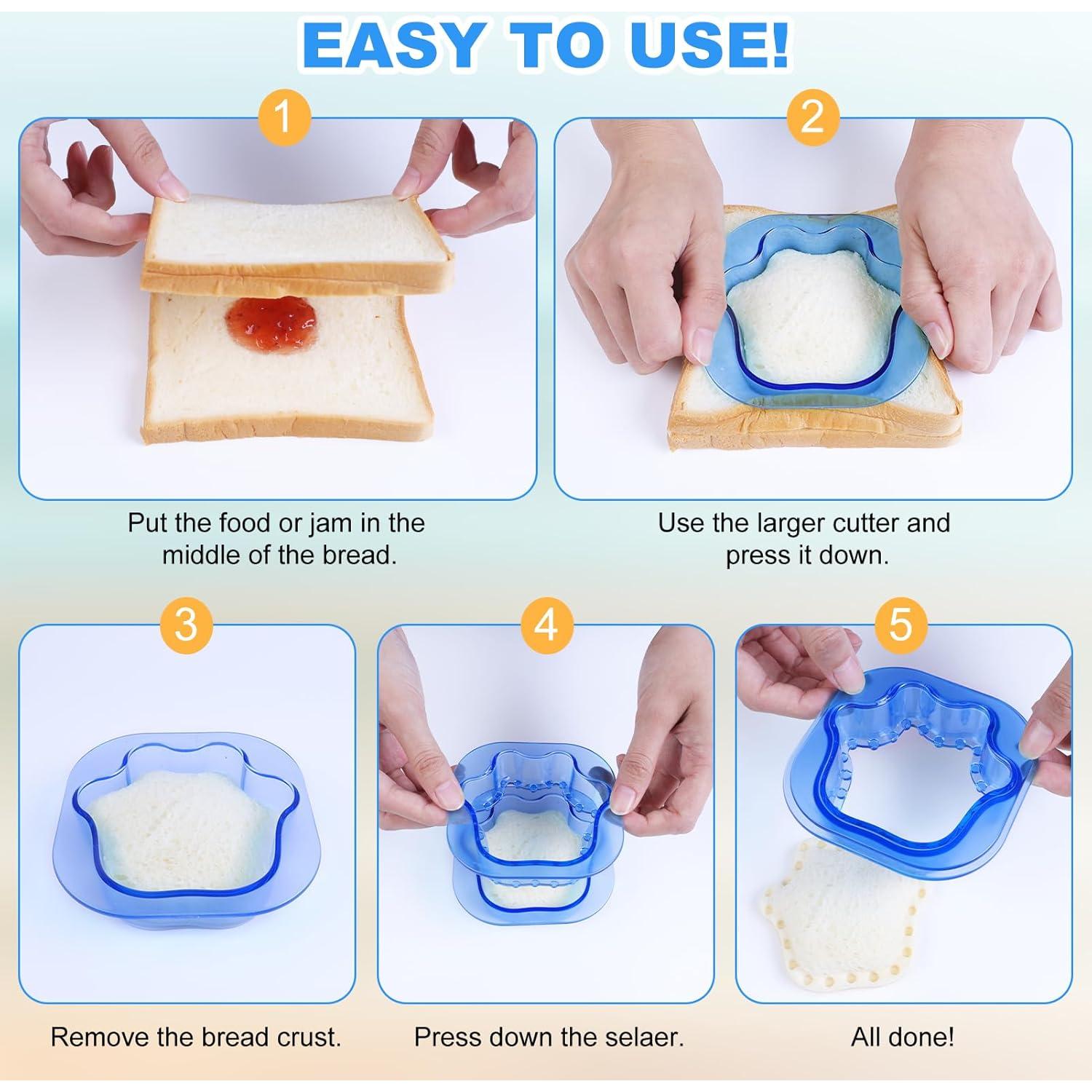 Cortadores de Sándwiches NPET en Forma de Pata de Gato - 5 Pcs