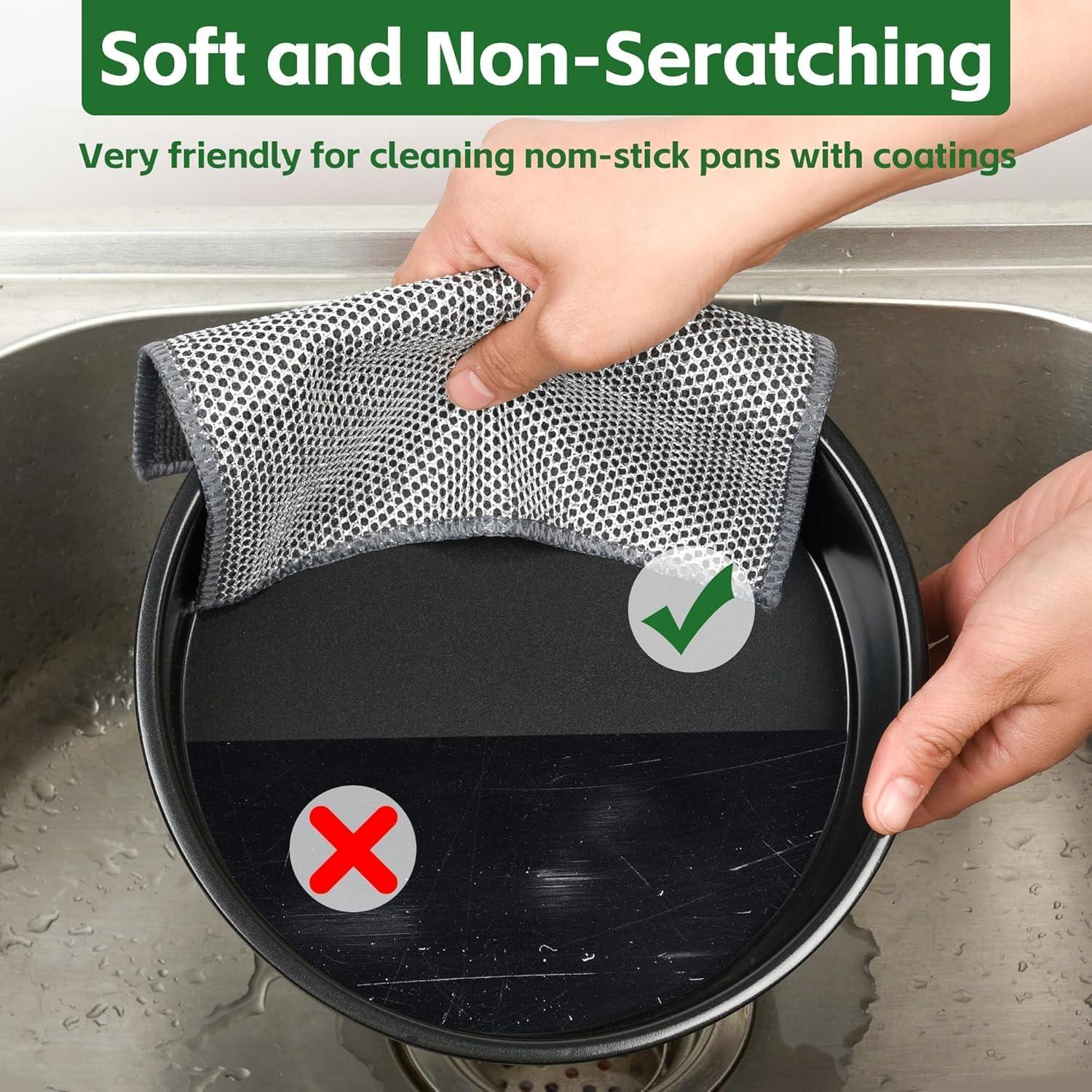 Paquete de 6 paños de cocina Genérica 20x20cm Gris Claro