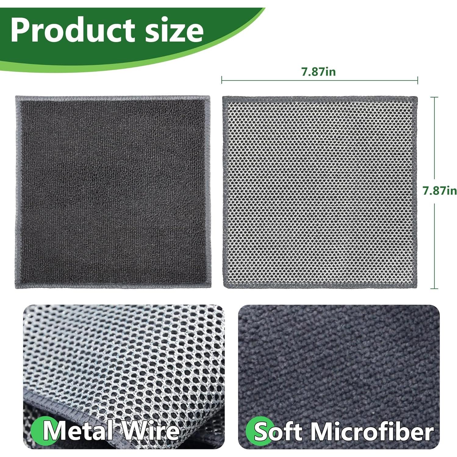 Paquete de 6 paños de cocina Genérico 20x20cm Doble Cara Azul