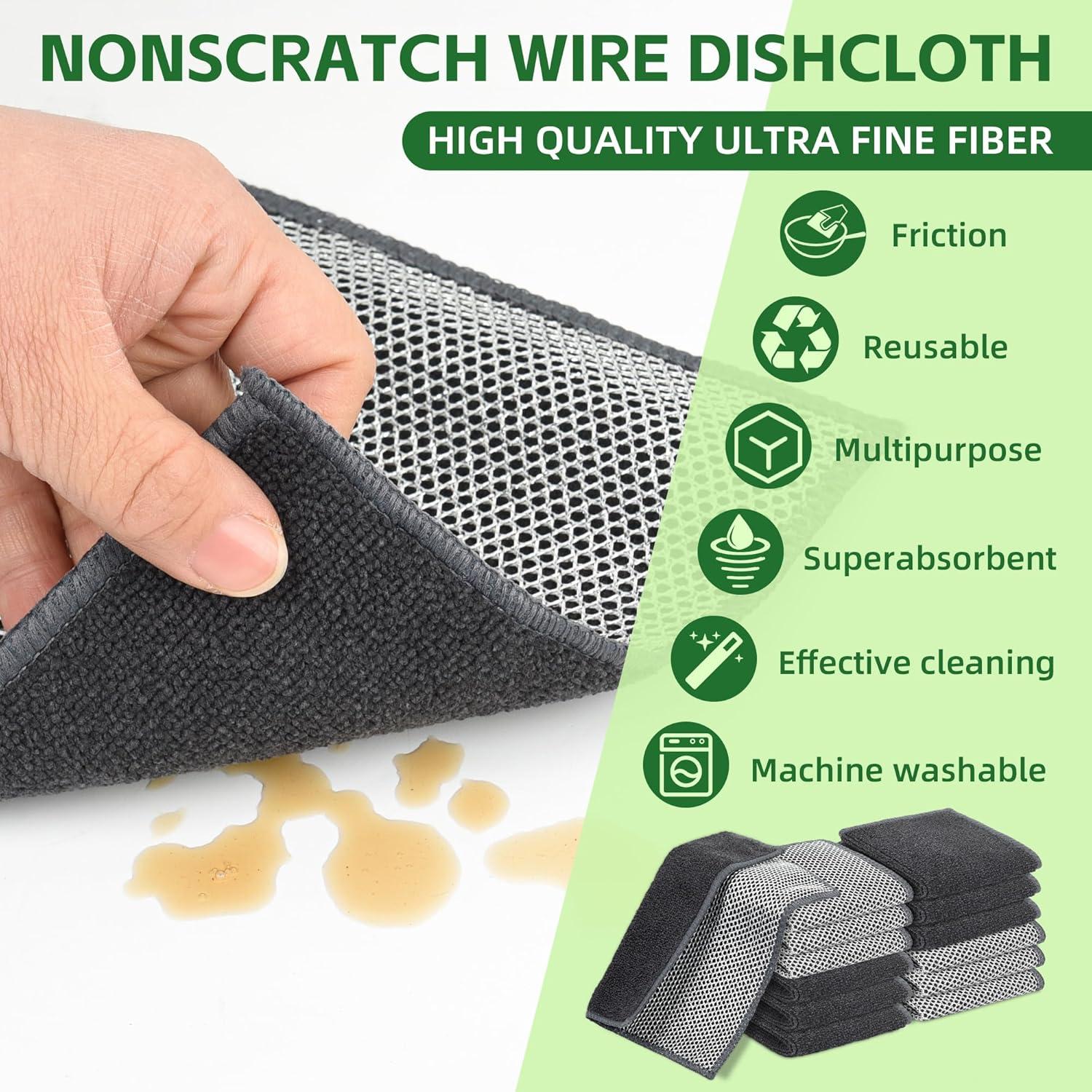 Paquete de 6 paños de cocina Genérico 20x20cm Doble Cara Azul