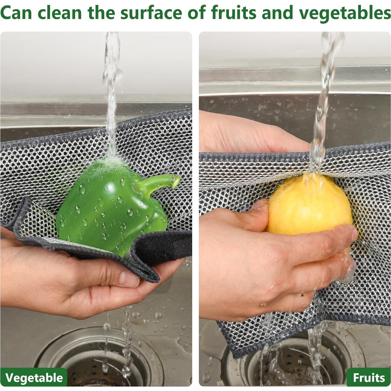 Paquete de 6 paños de cocina Genérico 20x20cm Doble Cara Azul