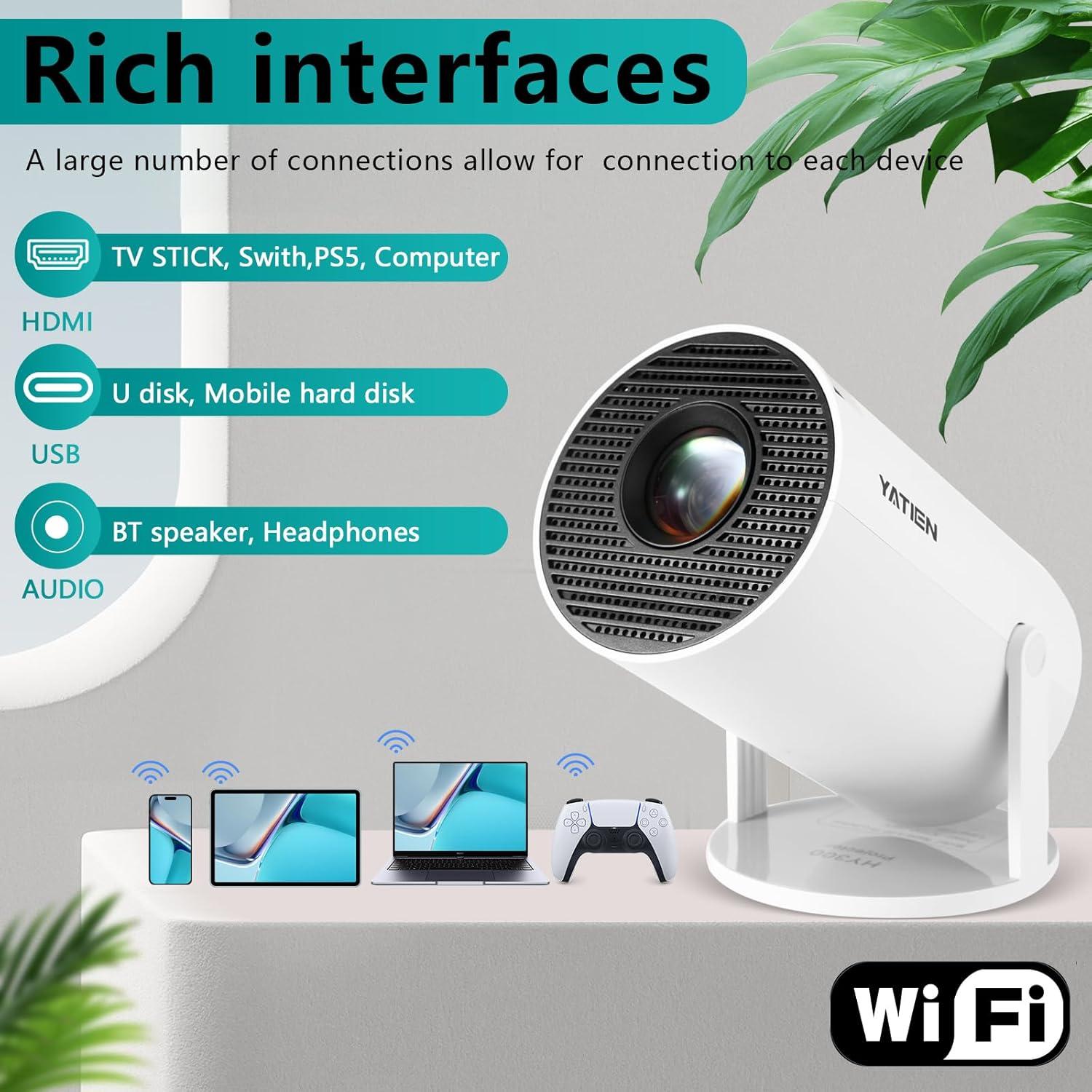 Proyector Mini Yatien HY300Pro 720P Bluetooth Portátil