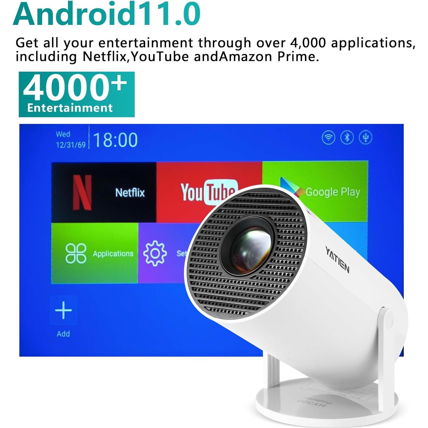 Proyector Mini Yatien HY300Pro 720P Bluetooth Portátil