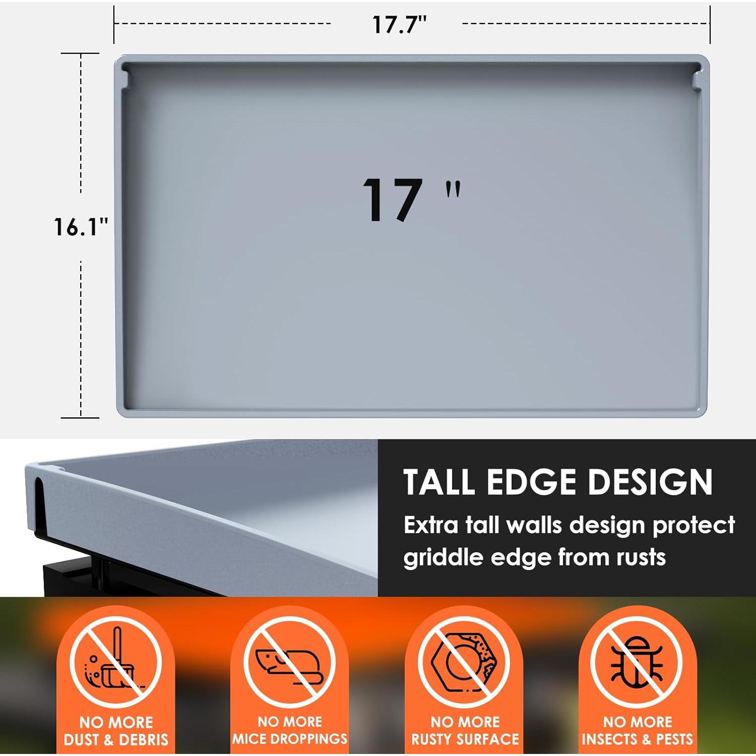 Cubierta de Silicona para Plancha Blackstone 17" Grises