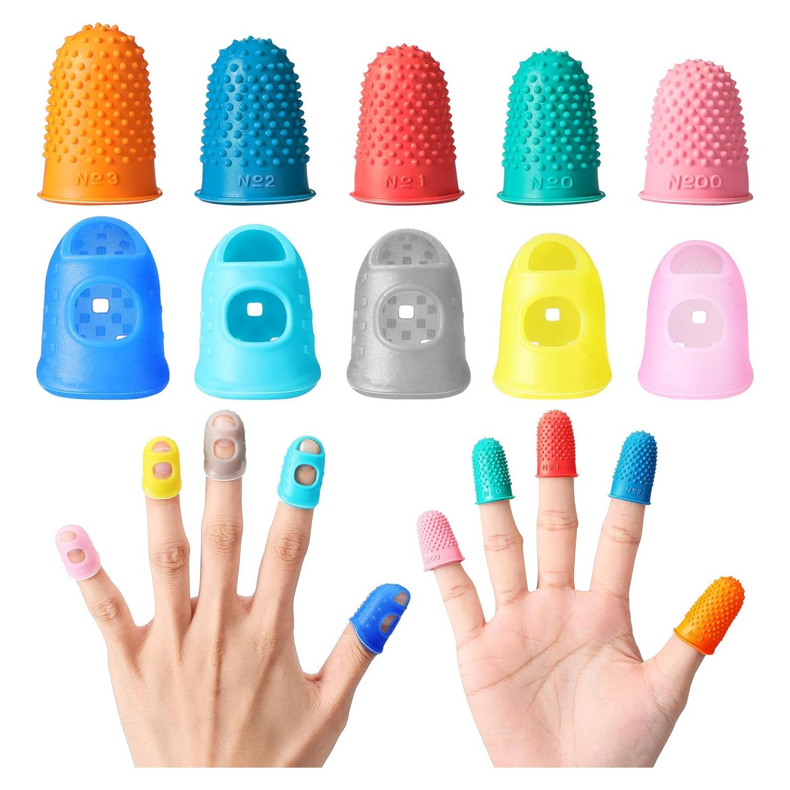 Zonon 20 Piezas Dedales de Goma Azul para Coser y Bordar