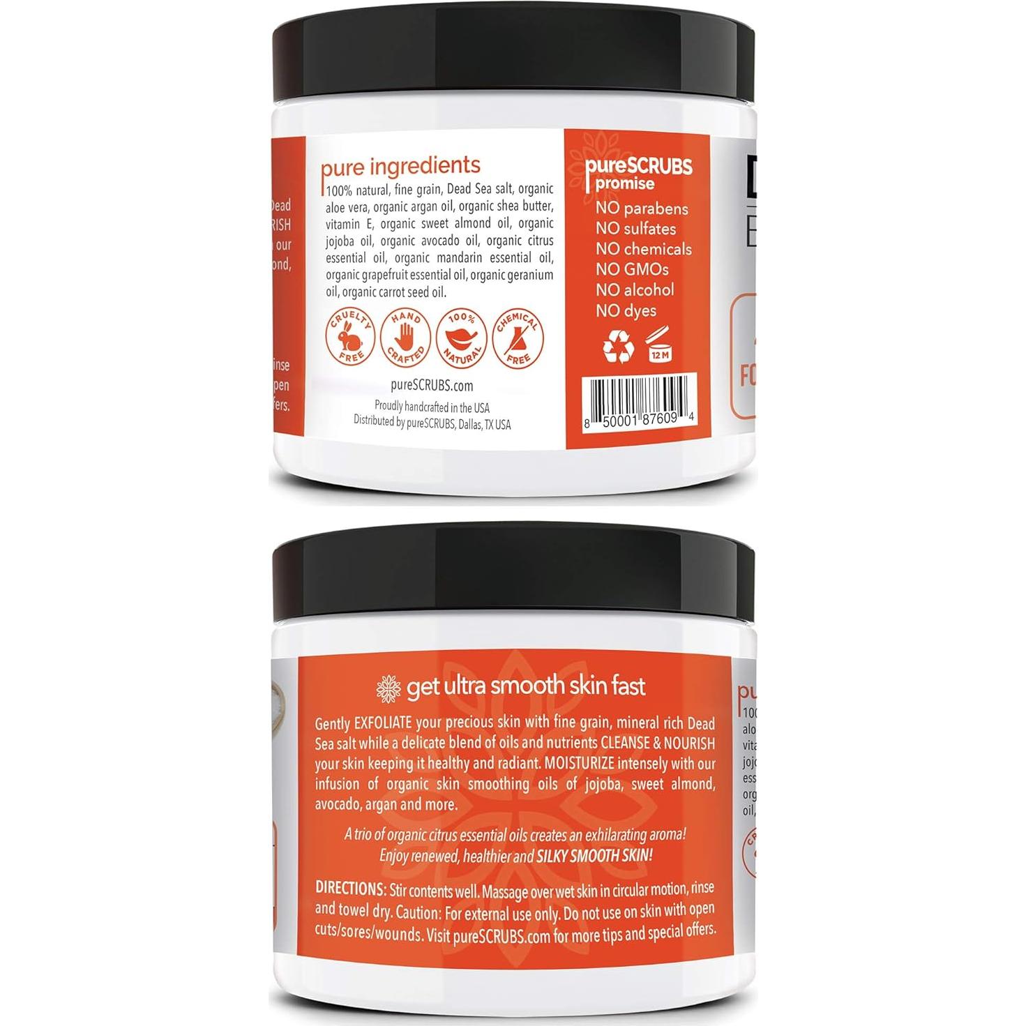 Exfoliante Corporal de Sal del Mar Muerto pureSCRUBS 453g