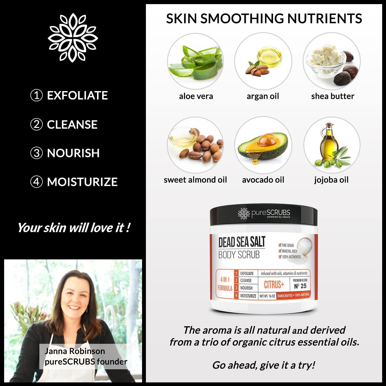 Exfoliante Corporal de Sal del Mar Muerto pureSCRUBS 453g