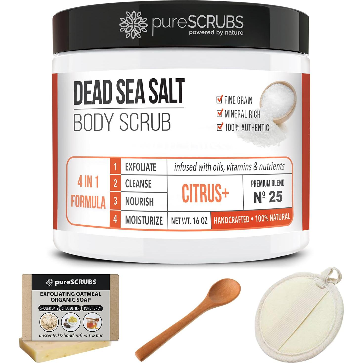 Exfoliante Corporal de Sal del Mar Muerto pureSCRUBS 453g