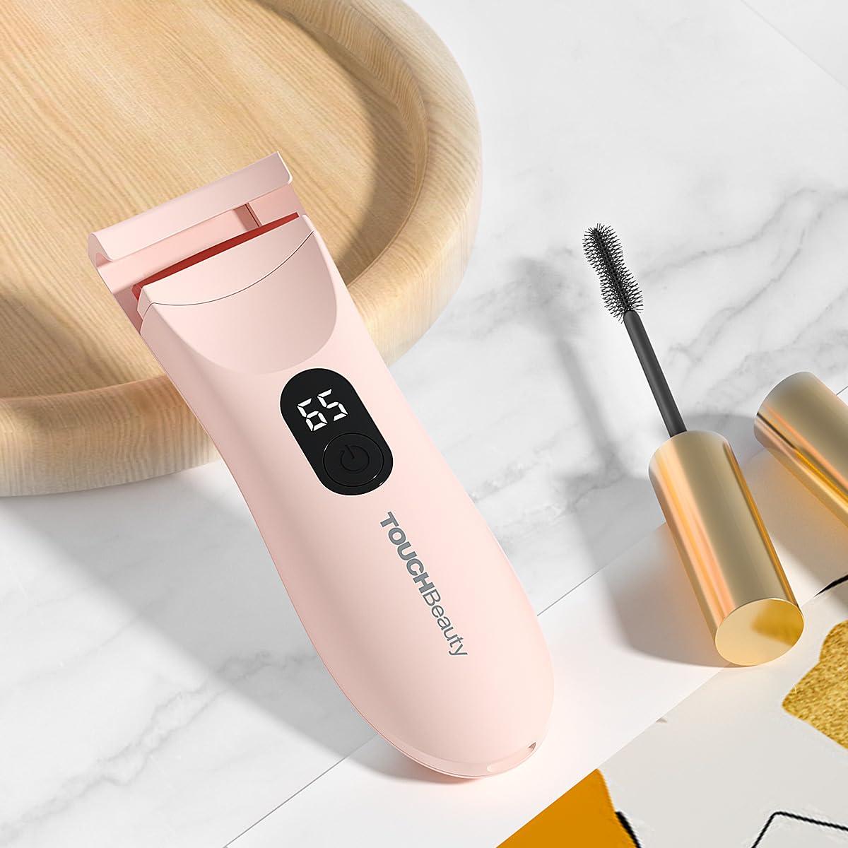 Rizador de Pestañas Calentable TOUCHBeauty AG-2316 Rosa LED 3 Temperaturas